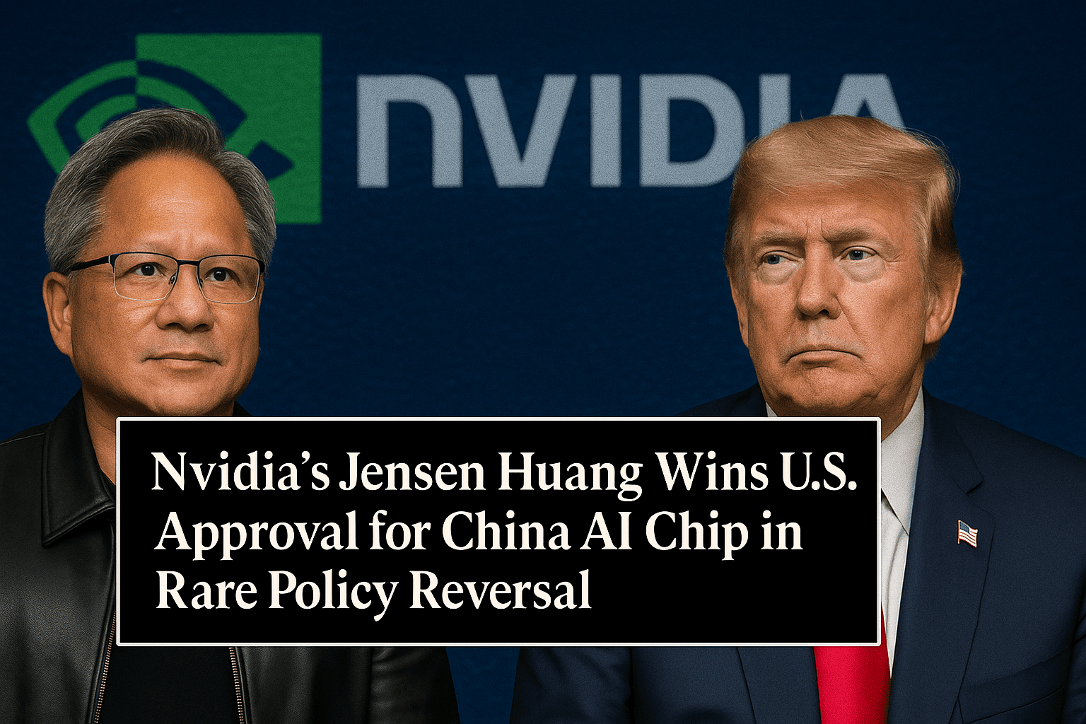 Nvidia’s Jensen Huang Pulls an ‘Art of the Deal’ Win: U.S. Approval for China AI Chip in Rare Policy Reversal