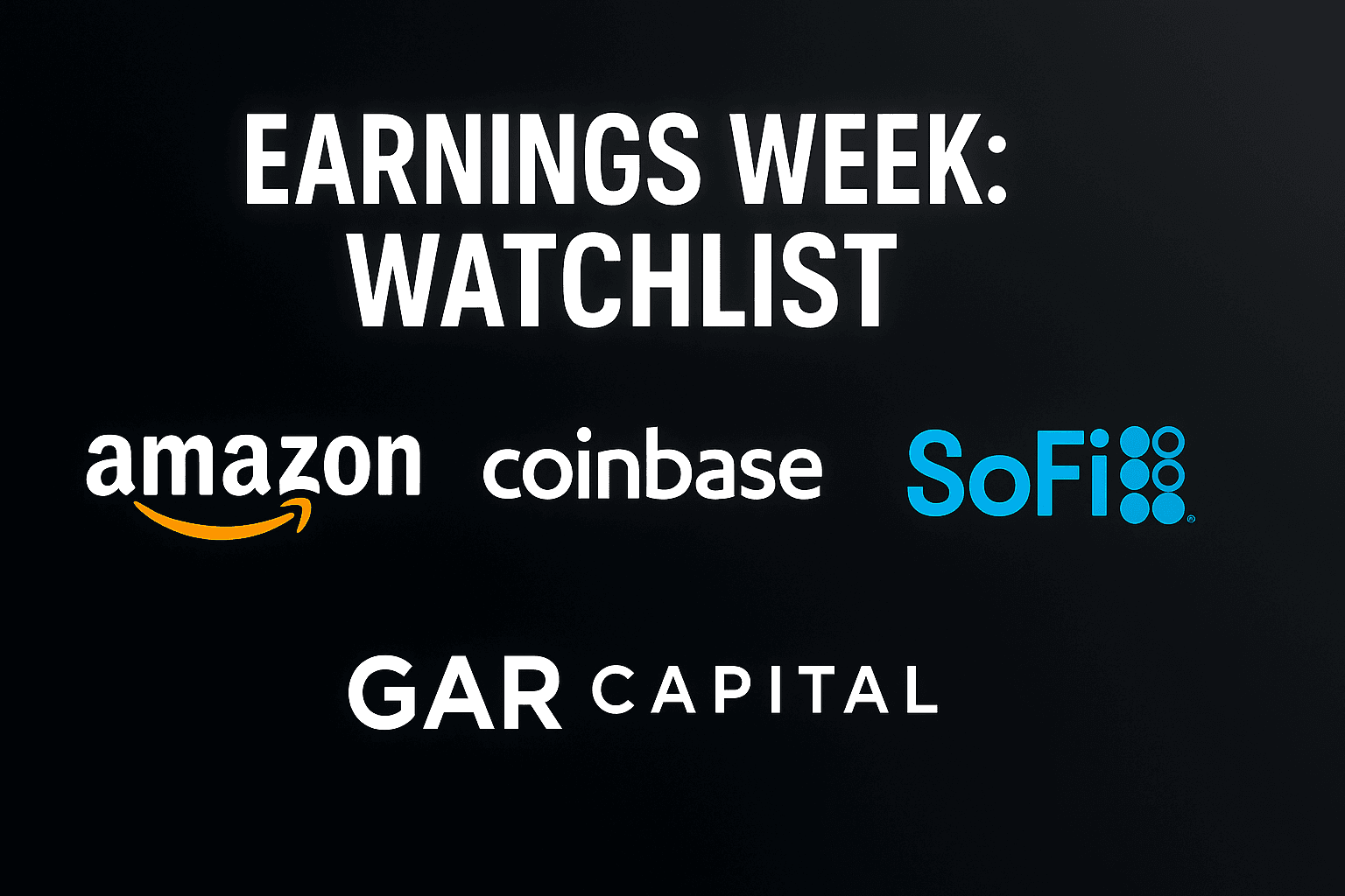 Earnings Week Watchlist: AMZN, COIN, and SOFI Set Up for Key Moves