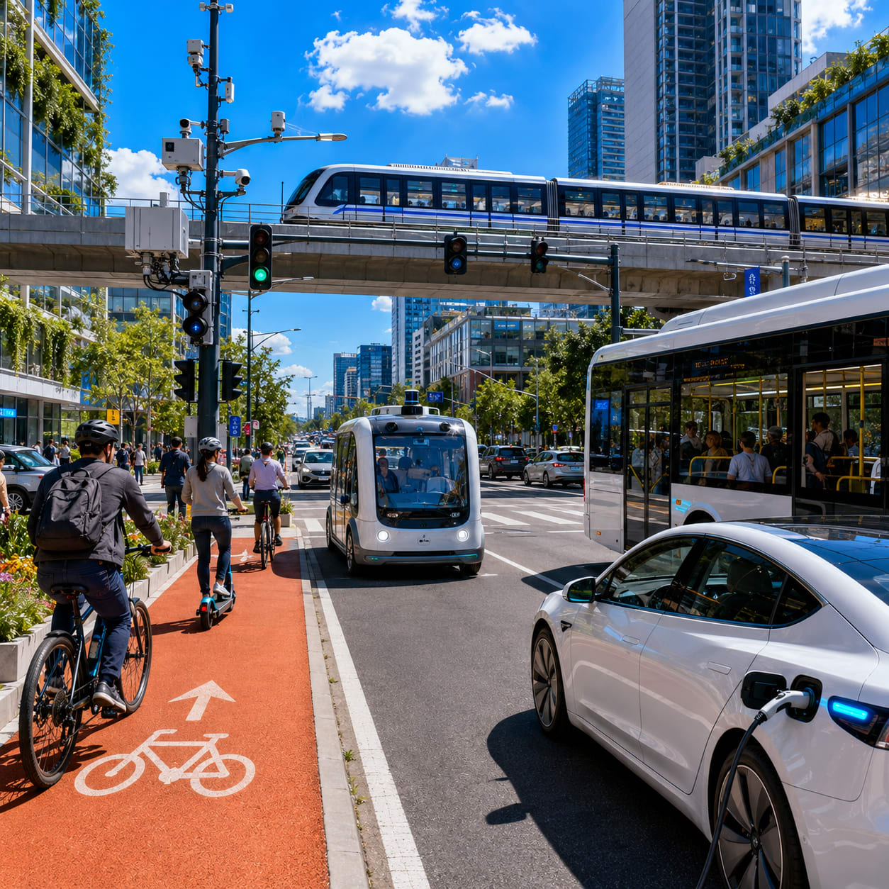 Automotive and urban mobility industry visual.