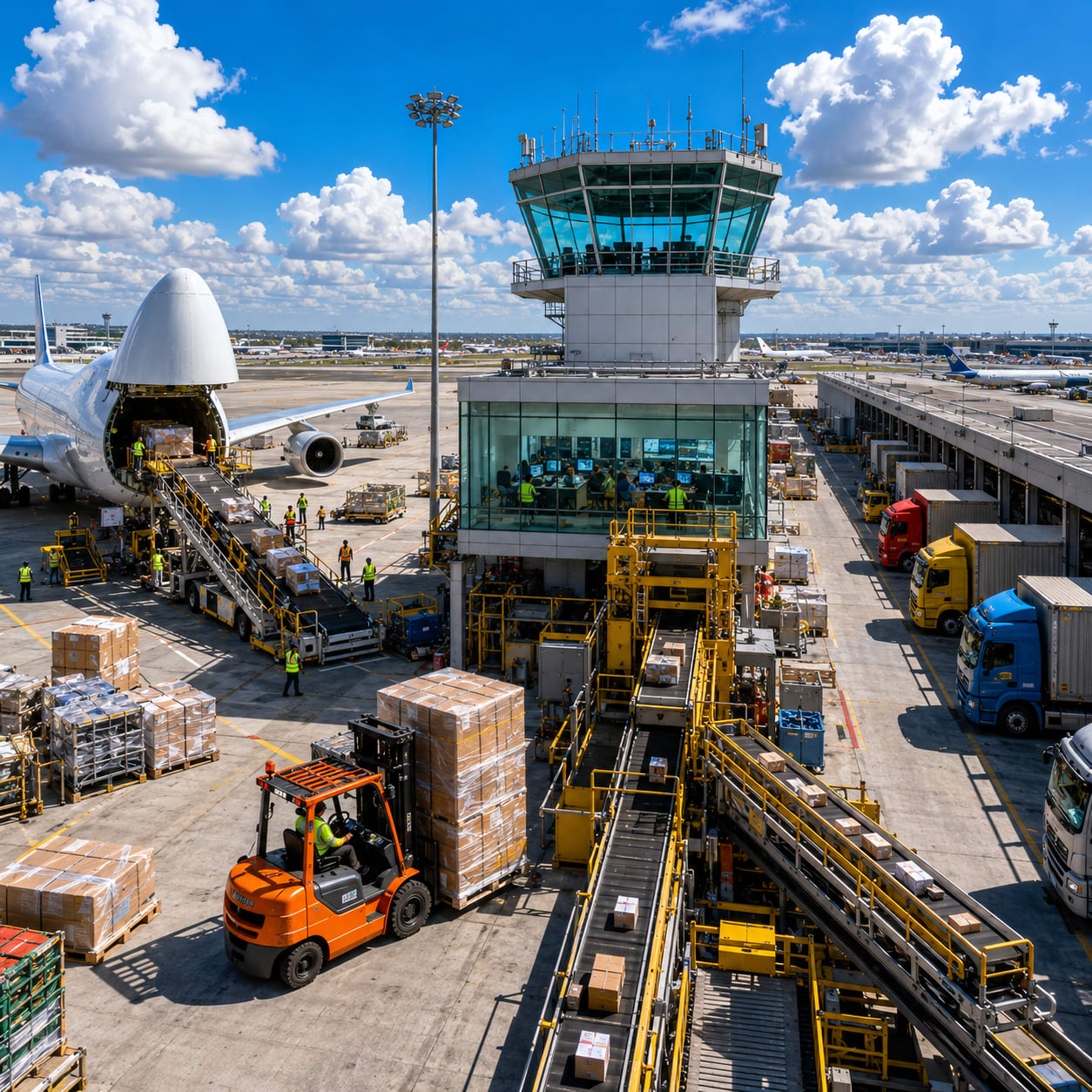 Travel, transportation and logistics industry visual.