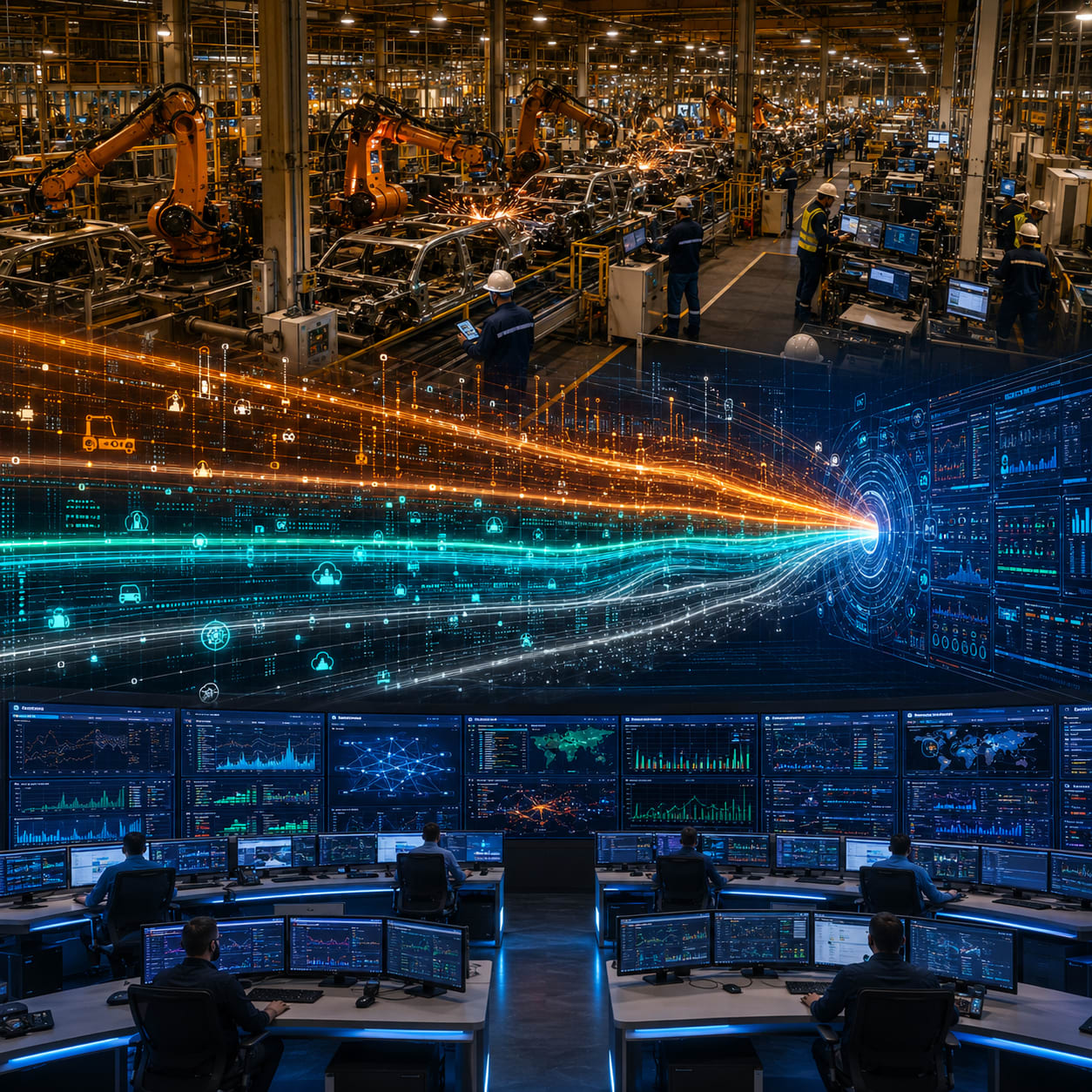 Operations command centre with full IT and OT visibility on unified dashboards