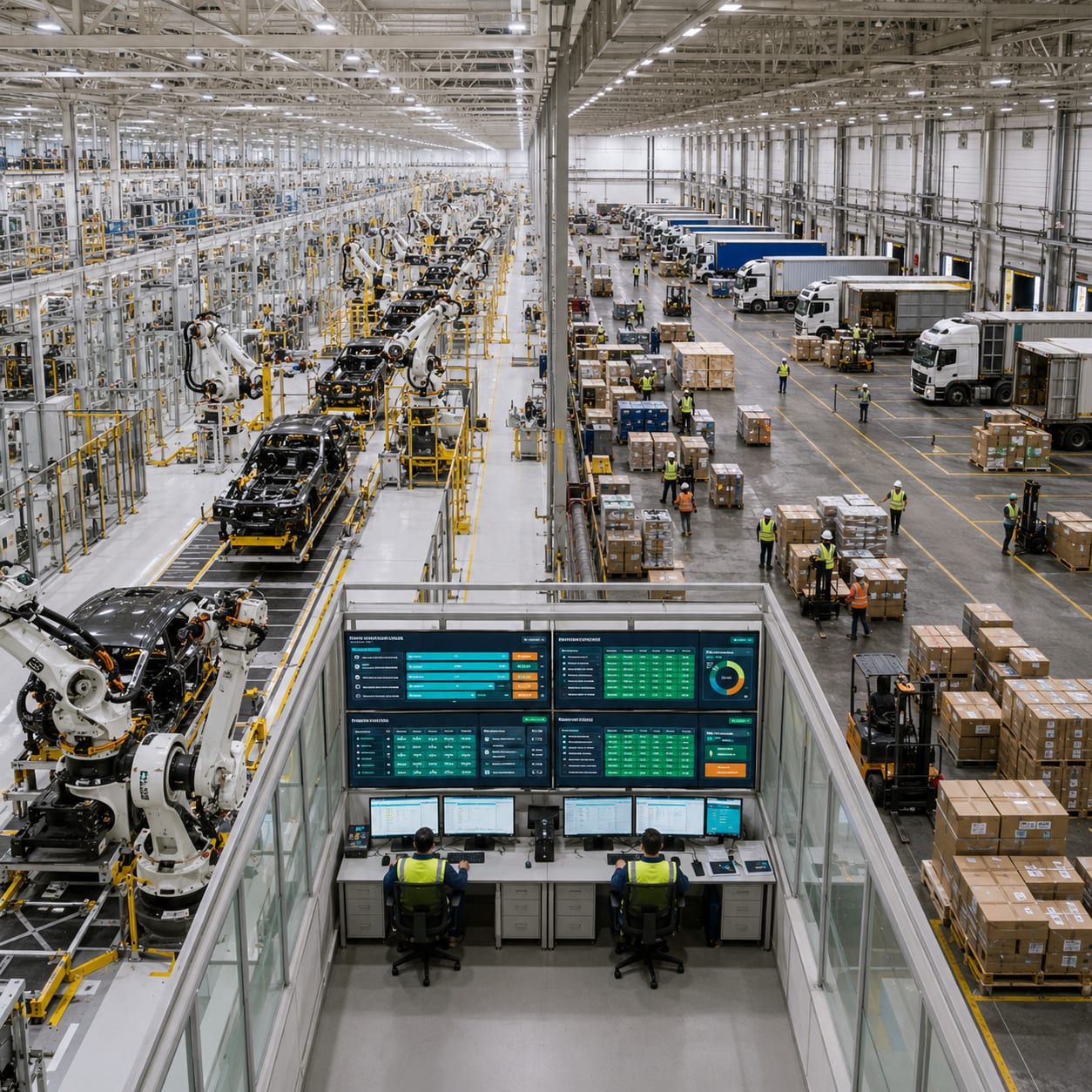 Industrial OEM logistics and freight management facility with high inbound shipment volumes