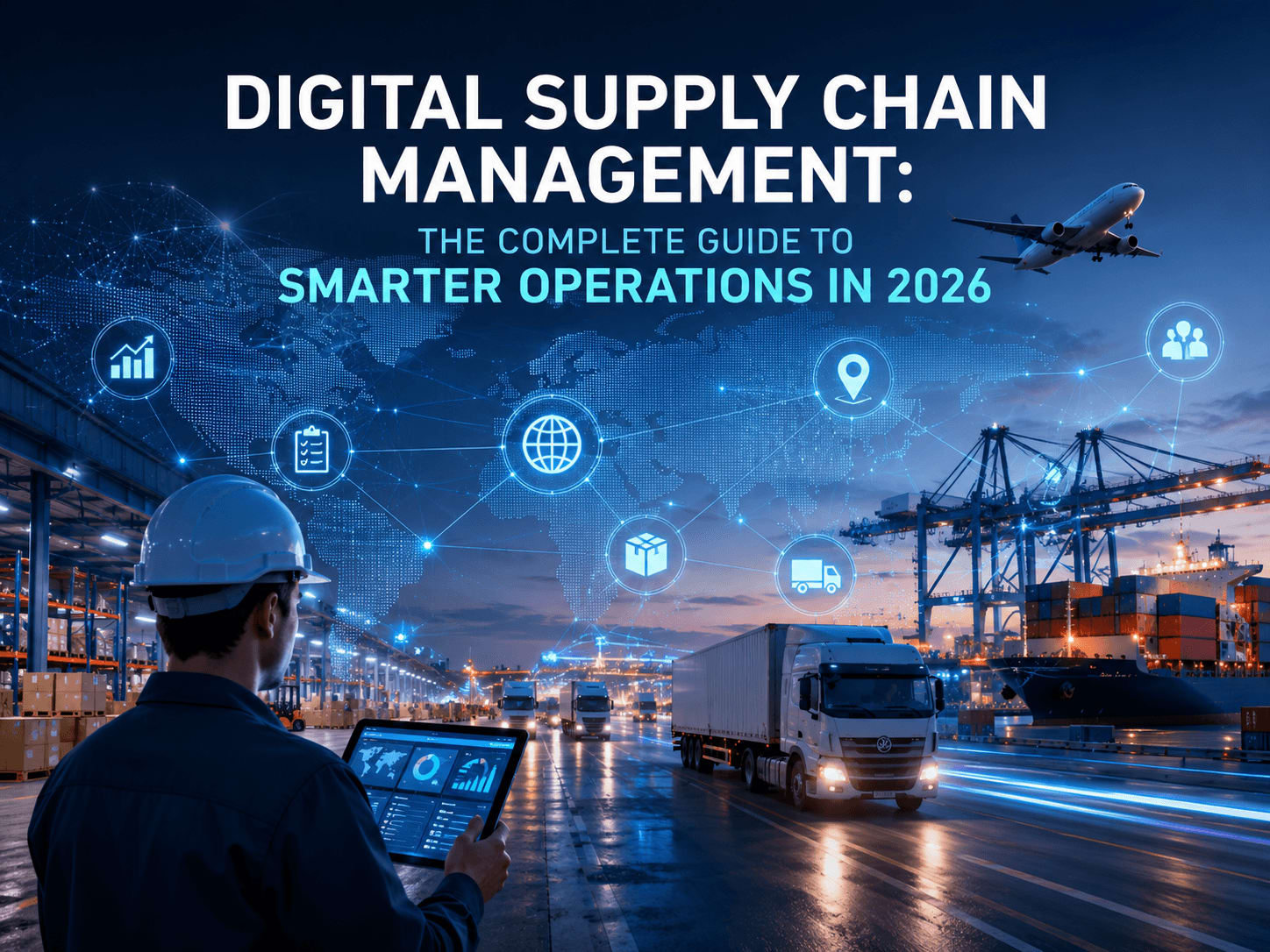 Warehouse automation with connected digital systems and real-time inventory tracking screens