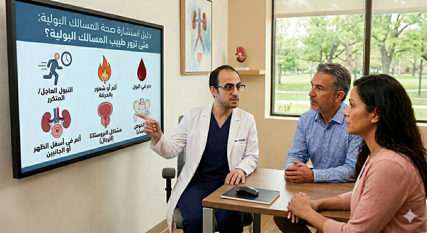 متى يجب زيارة دكتور المسالك البولية؟ الدليل الشامل لأعراض المسالك البولية