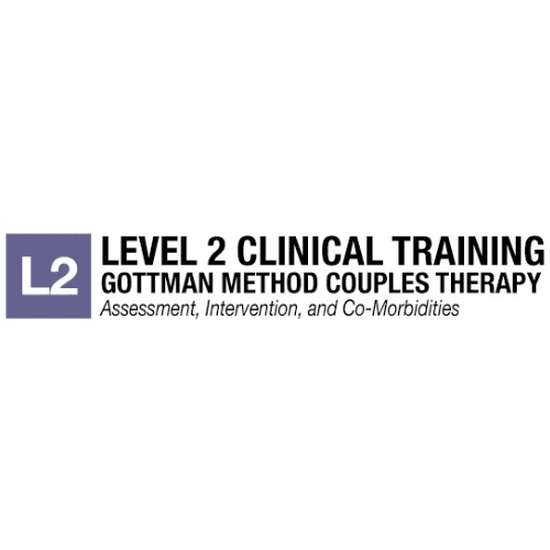 Logo for Level 2 Clinical Training in Gottman Method Couples Therapy by Julia Schwab Therapy in Los Angeles, focusing on assessment, intervention, and co-morbidities for mental health therapists.