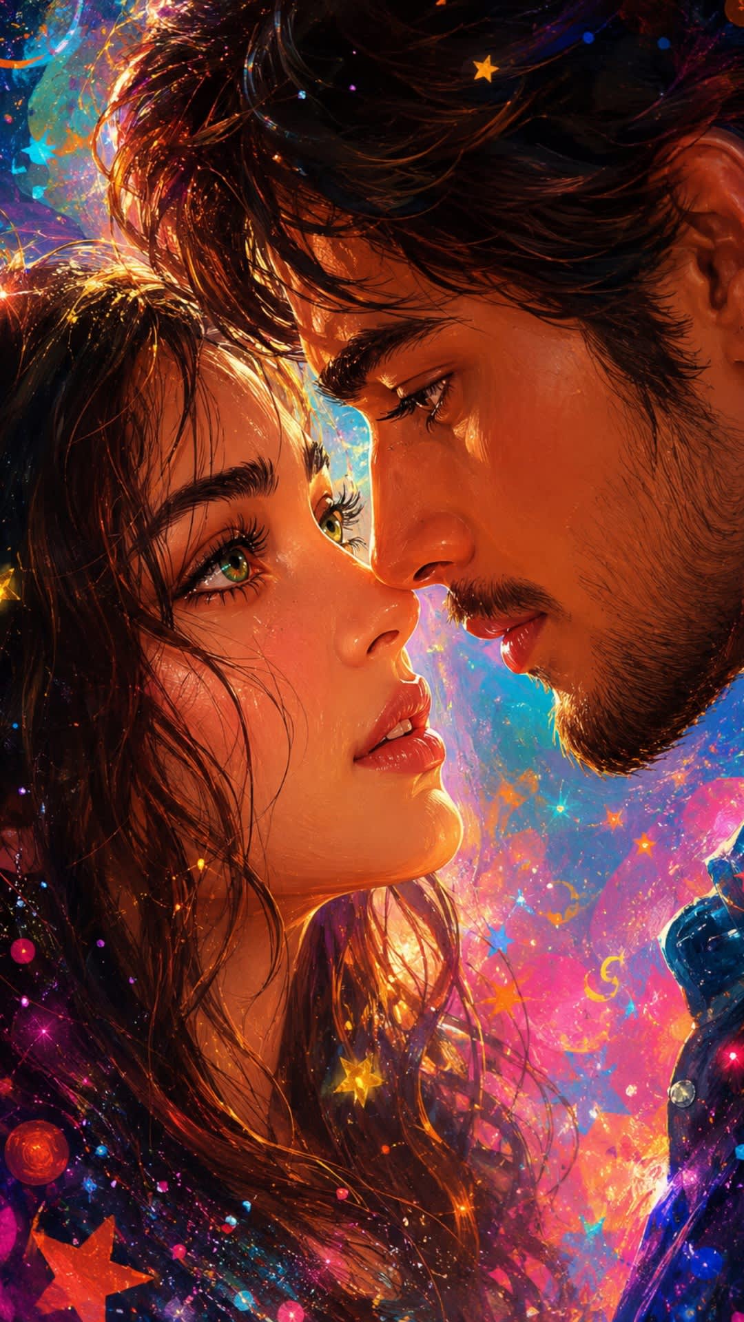 Dreamy Close-Up Romantic Portrait