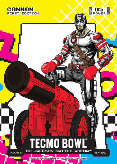 2026 Bo Jackson Battle Arena Cannon (Rich Gannon) Brawl 80's 8-bit Rad Battlefoil #R786