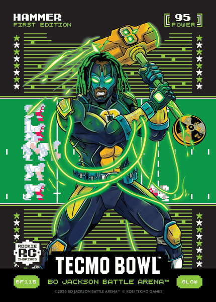 2026 Bo Jackson Battle Arena Hammer (Omarion Hampton) Glow Battlefoil #BF116