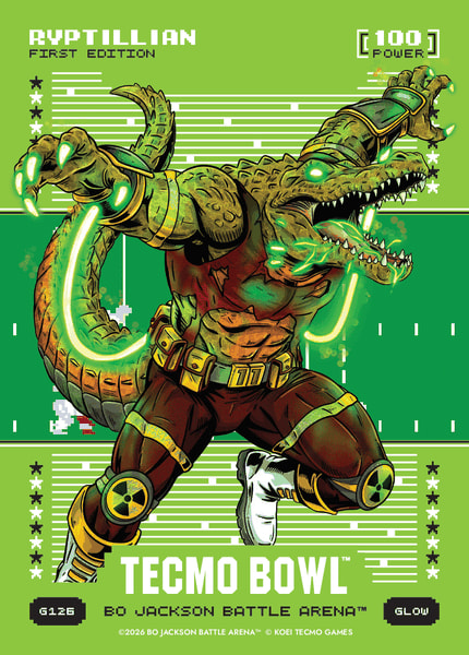 2026 Bo Jackson Battle Arena Ryptillian (Mark Rypien) Glow Green Battlefoil #G126