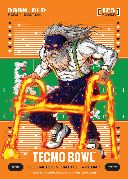 2026 Bo Jackson Battle Arena Darn Old (Sam Darnold) Fire Orange Battlefoil #O86