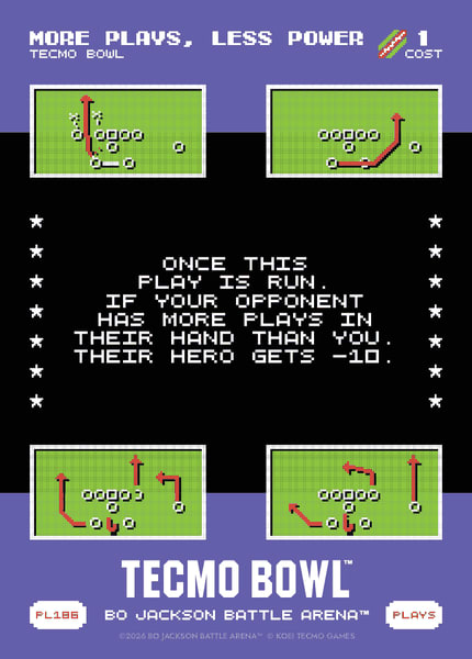 More Plays, Less Power