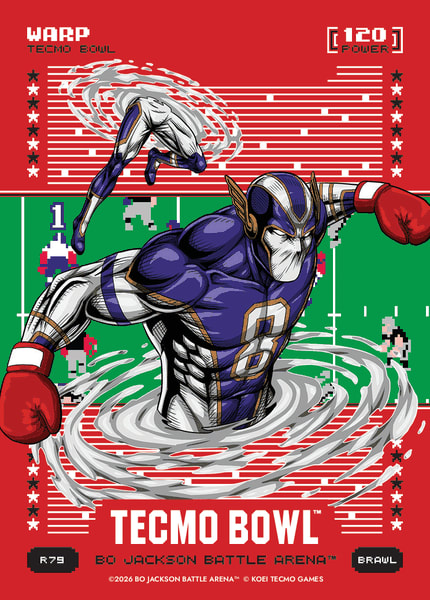2026 Bo Jackson Battle Arena Warp (Lamar Jackson) Brawl Red Battlefoil #R79