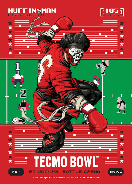 2026 Bo Jackson Battle Arena Muffin Man (Baker Mayfield) Brawl Red Battlefoil #R97