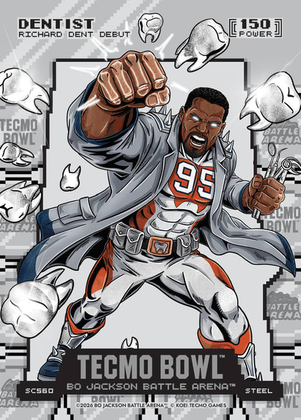 2026 Bo Jackson Battle Arena Dentist (Richard Dent) Steel Silver Coin Flip #SC560