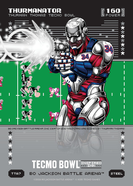 2026 Bo Jackson Battle Arena Thurmanator (Thurman Thomas) Steel Inspired Ink #TTA7