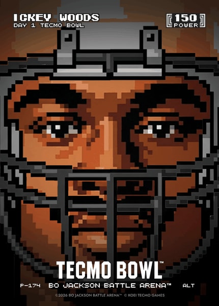 2026 Bo Jackson Battle Arena Ickey Woods (Ickey Woods) Alt Pixel Helmet Alt #P-174