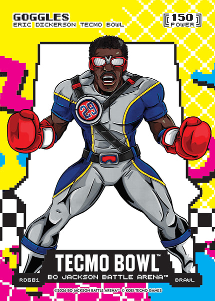 2026 Bo Jackson Battle Arena Goggles (Eric Dickerson) Brawl 80's 8-bit Rad #RD681