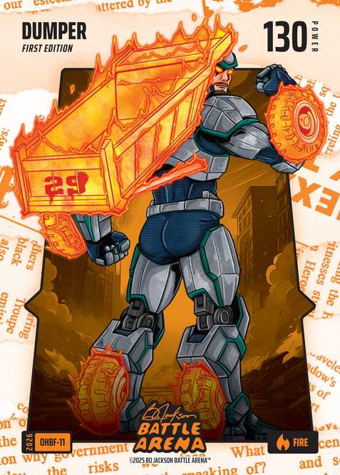 Fire Orange Headlines Battlefoil