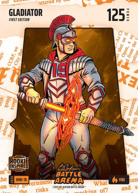 Fire Orange Headlines Battlefoil