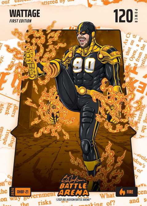 Fire Orange Headlines Battlefoil