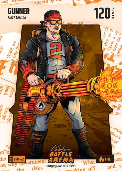 Fire Orange Headlines Battlefoil