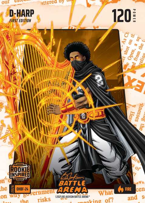 Fire Orange Headlines Battlefoil