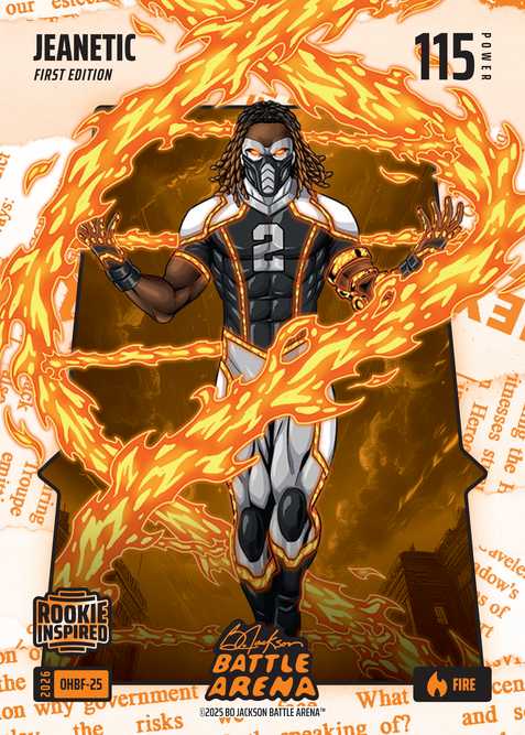 Fire Orange Headlines Battlefoil