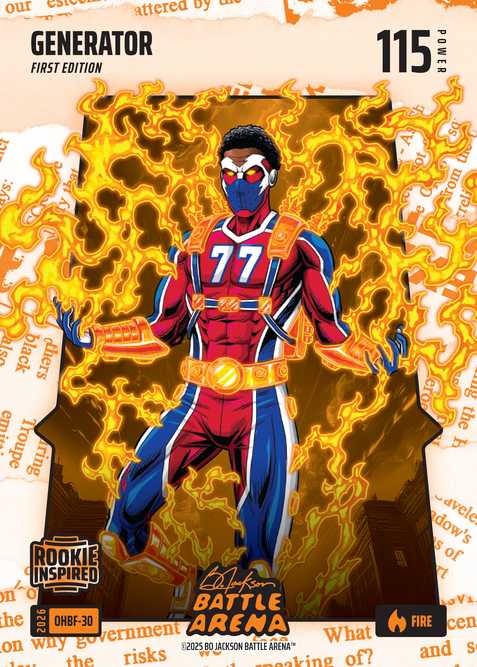 Fire Orange Headlines Battlefoil