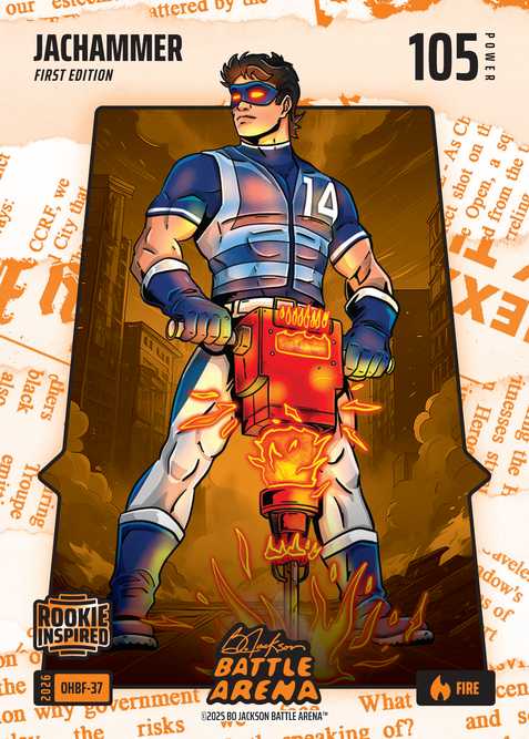 Fire Orange Headlines Battlefoil