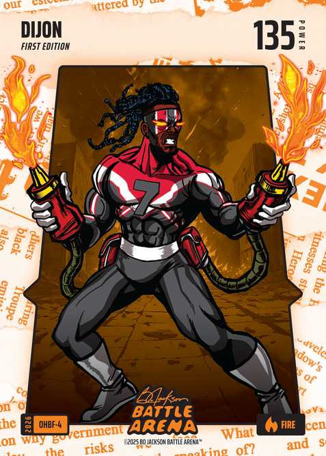 Fire Orange Headlines Battlefoil