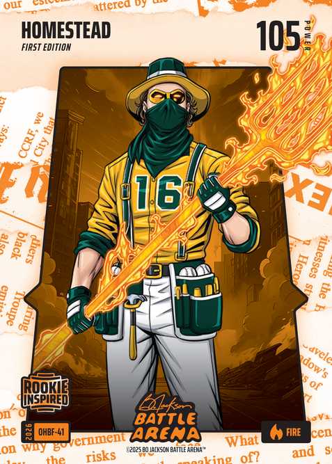 Fire Orange Headlines Battlefoil