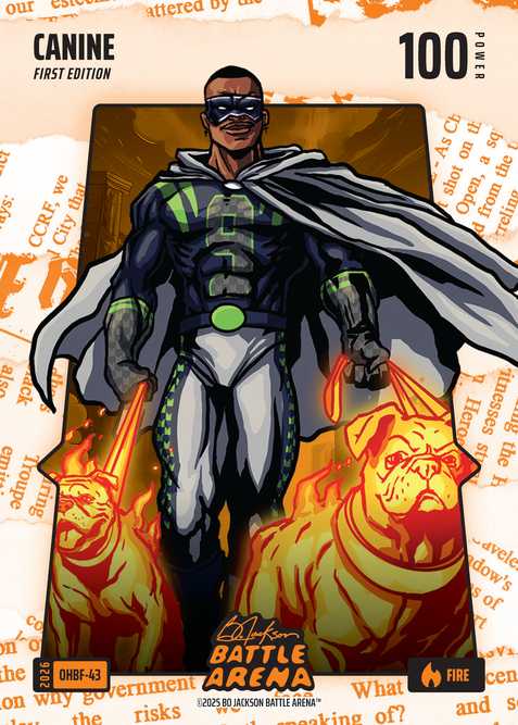 Fire Orange Headlines Battlefoil