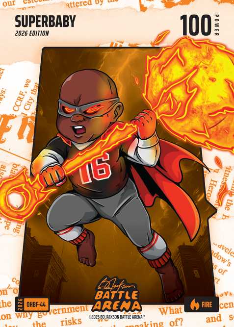 Fire Orange Headlines Battlefoil