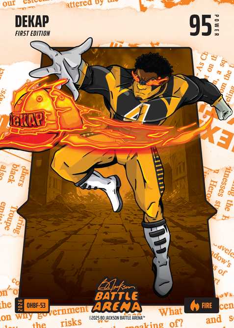 Fire Orange Headlines Battlefoil