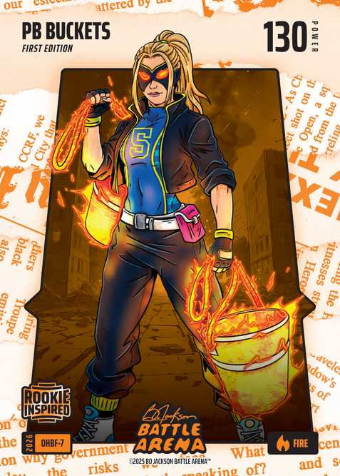 Fire Orange Headlines Battlefoil