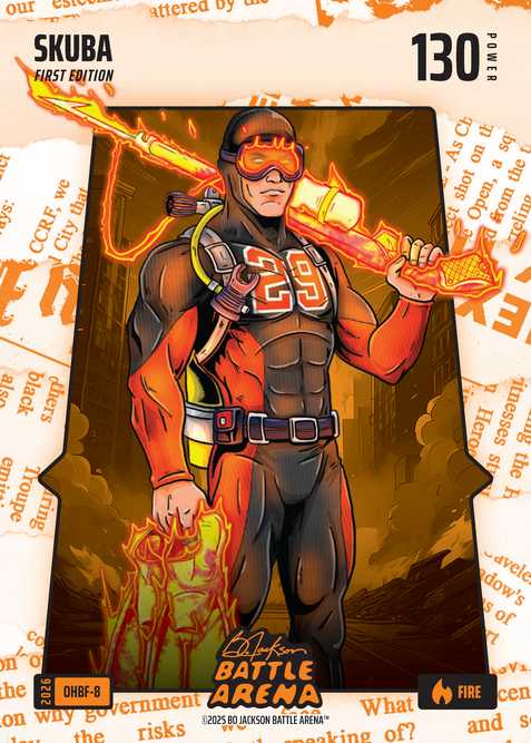 Fire Orange Headlines Battlefoil