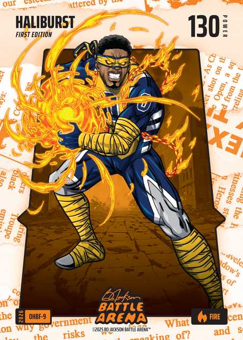 Fire Orange Headlines Battlefoil