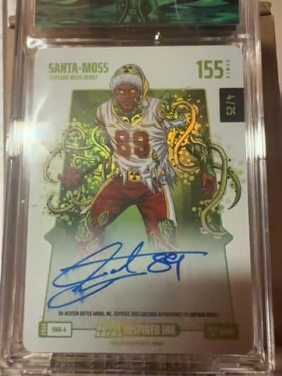 Santa-Moss (Santana Moss) Glow Inspired Ink Battlefoil 2026 Griffey Edition #SMA-4