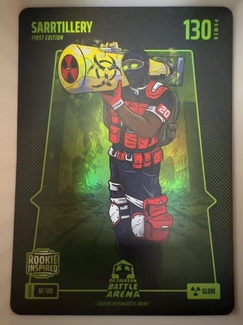 2025 Bo Jackson Battle Arena Sarrtillery Glow Battlefoil #BF-120