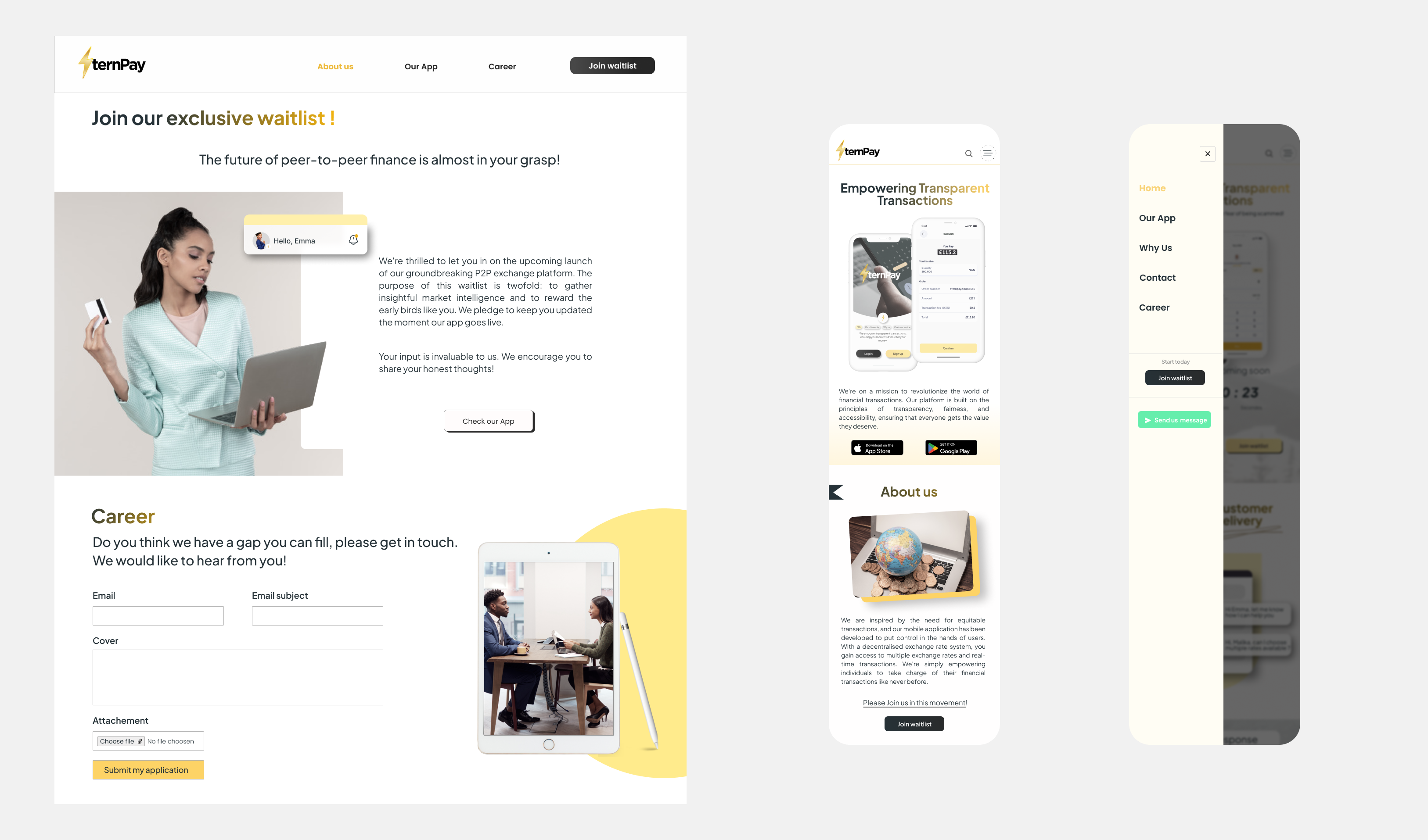 Preview image for Fintech App landing page