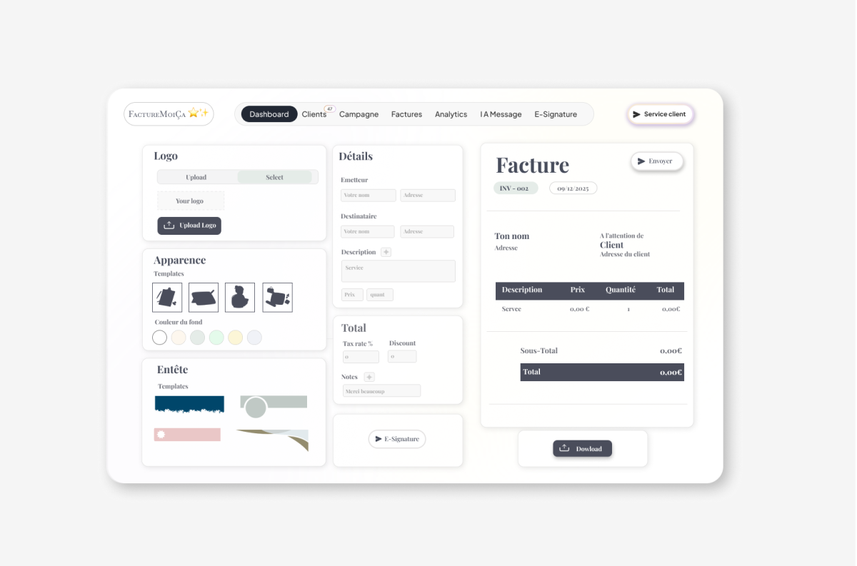 Main visual for SaaS Invoicing & Mini CRM Prototype