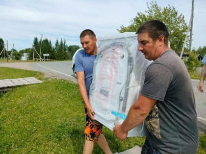 Для семьи мобилизованного из Чаинского района приобрели бытовую технику