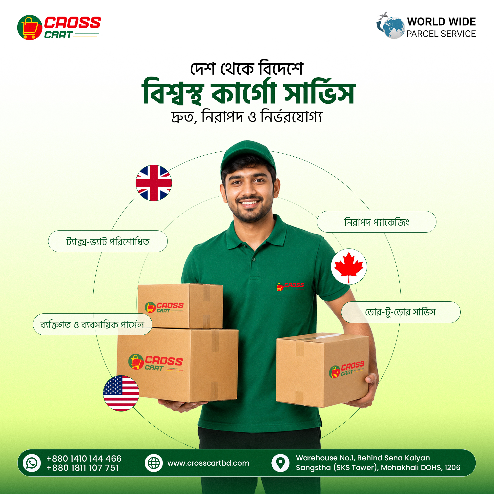 Send Your Parcels Worldwide Quickly and Securely with Cross Cart Global