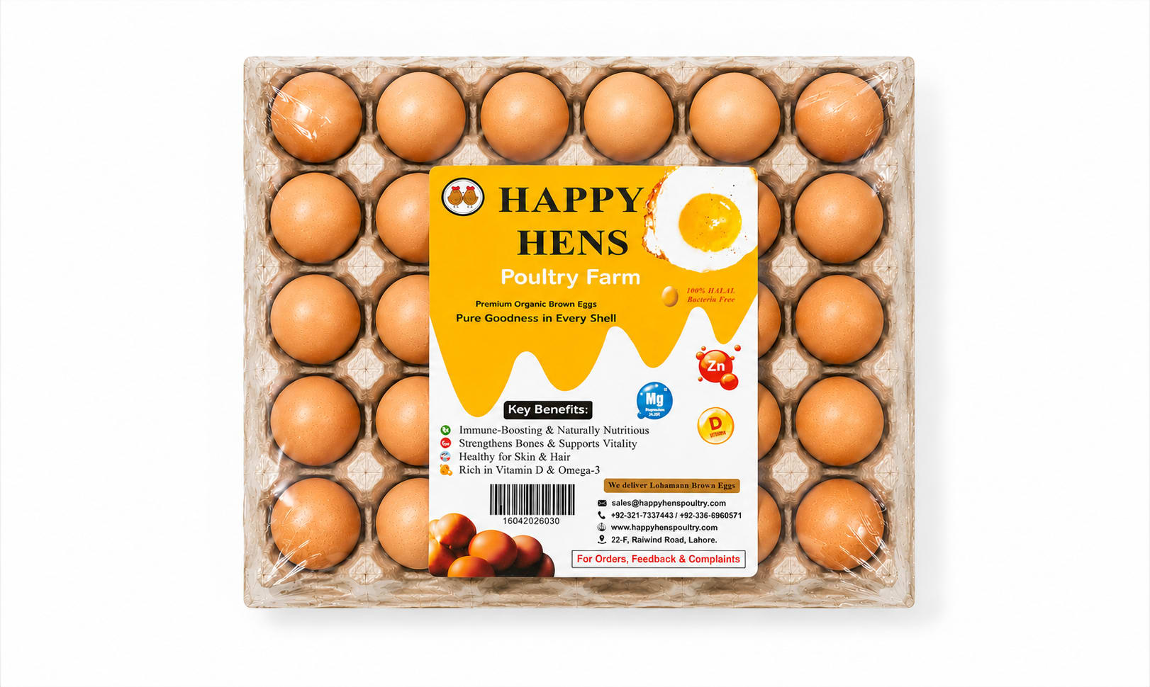 Family Pack — Happy Hens packaging — closed box