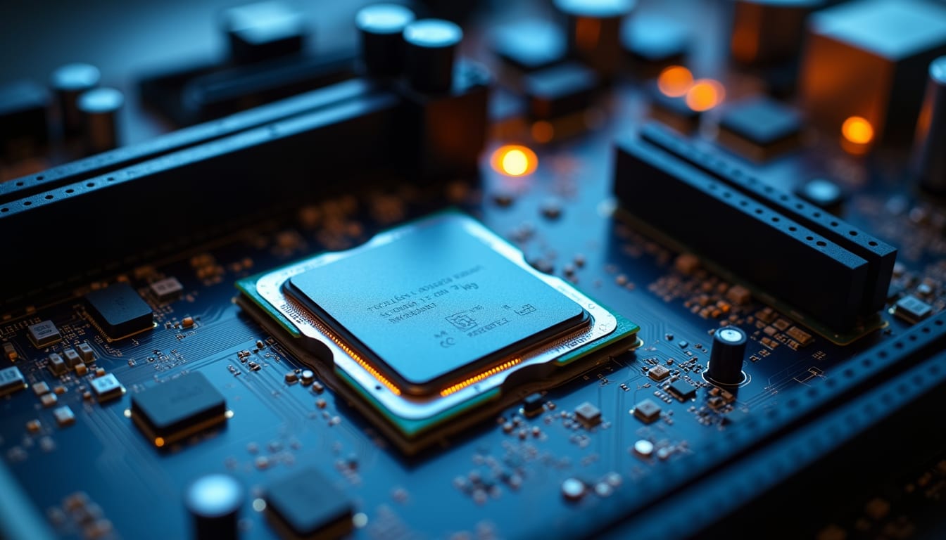 Computer motherboard with CPU socket