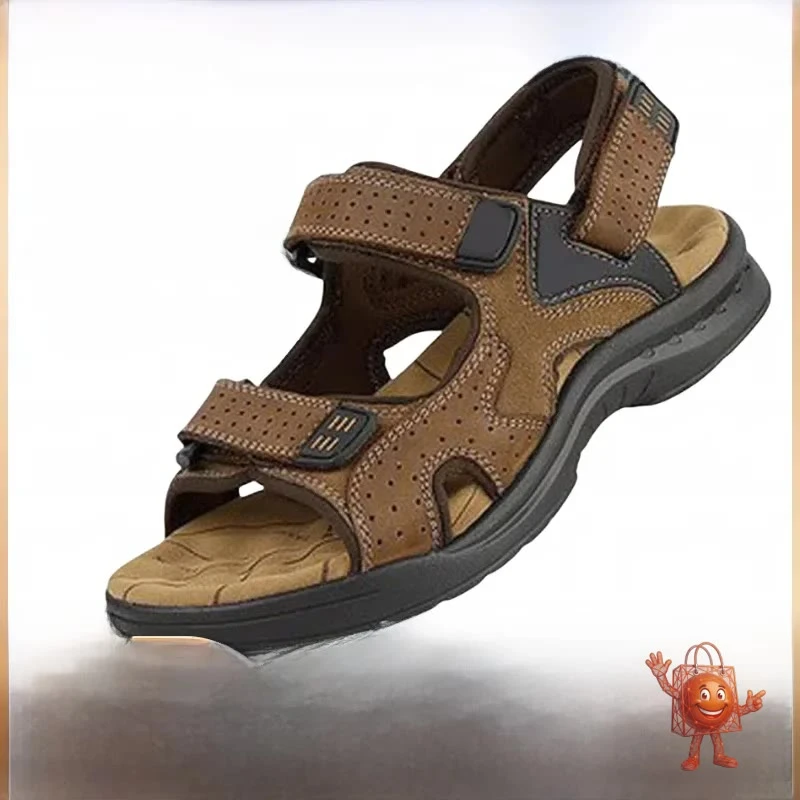 Sandalias de Cuero Genuino para Hombre - Comodidad Total Verano 2024