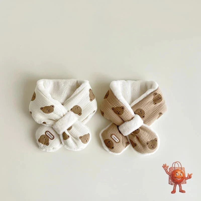 Bufanda de Invierno para Bebes con Osito Coreano - Calida y Adorable