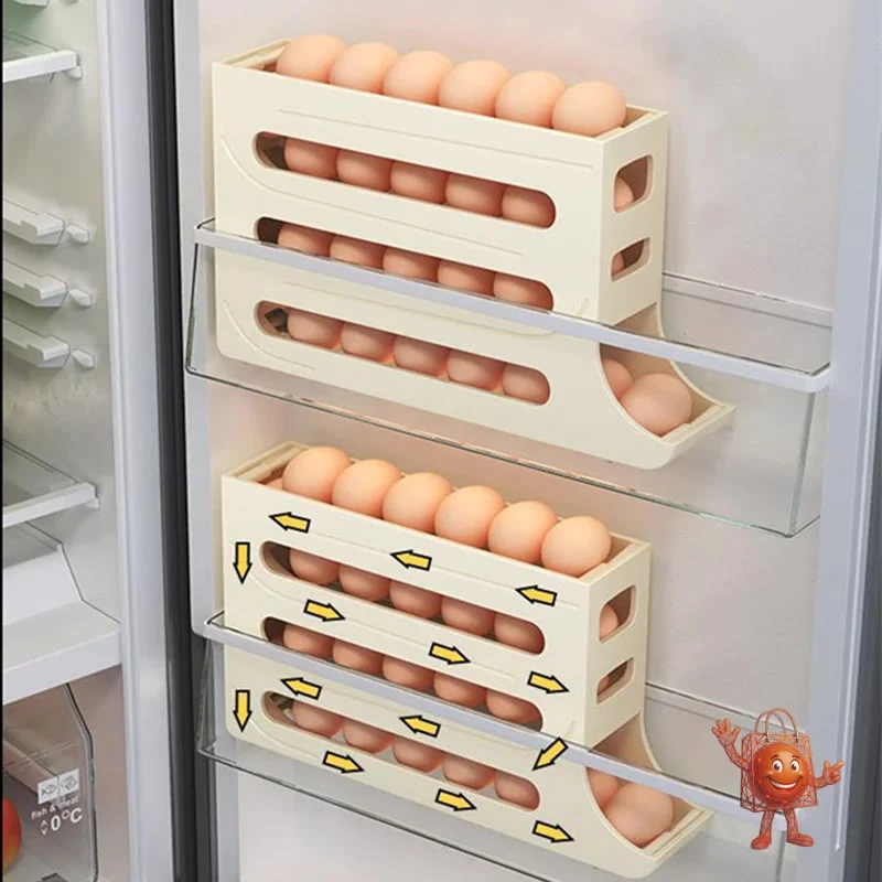 Organizador de Huevos con Rodillo Automatico - Nunca Mas Huevos Rotos
