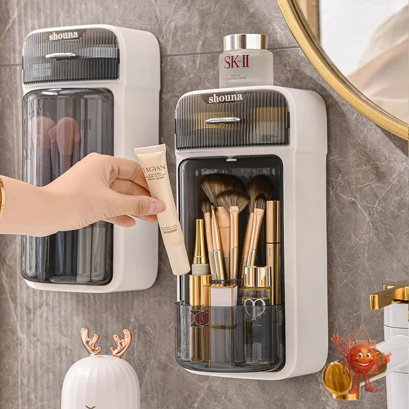 Organizador de cosméticos sin taladro - Baño ordenado en minutos