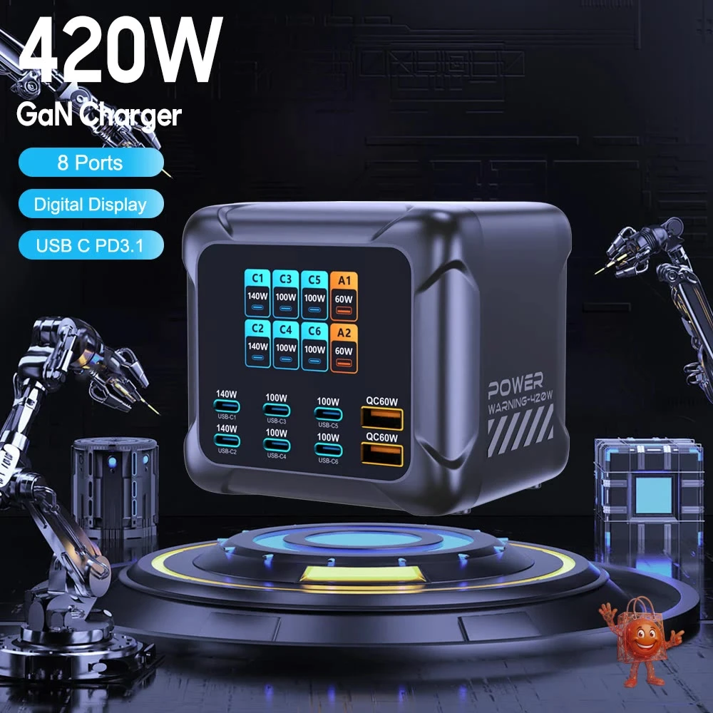 I tested the 420W GaN charger with 8 ports - honest review